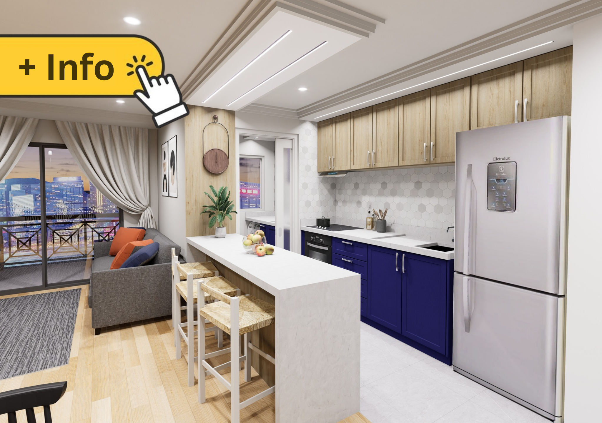Kitchen & Living Room